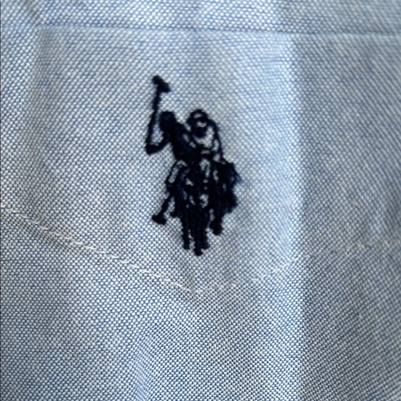 U.S. Polo Assn. Men's Blue Button Down Shirt - Picture 2 of 4